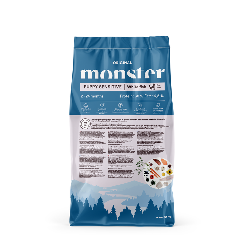 Monster Dog Original Puppy Sensitive Bela riba