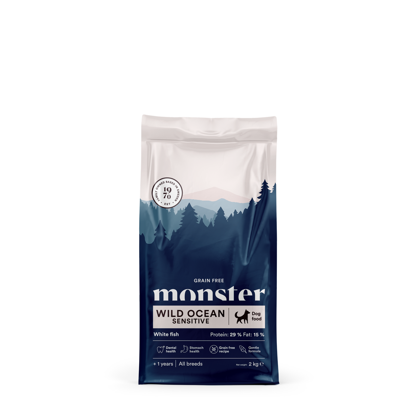 Monster Dog Grain free Divji ocean Sensitive - Suha hrana za občutljive pse 2kg
