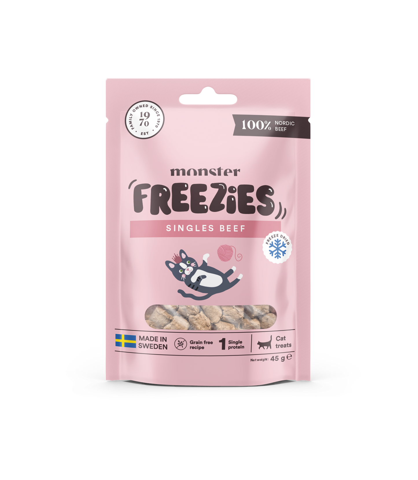 Monster Cat Freezies Priboljški - Govedina 45g