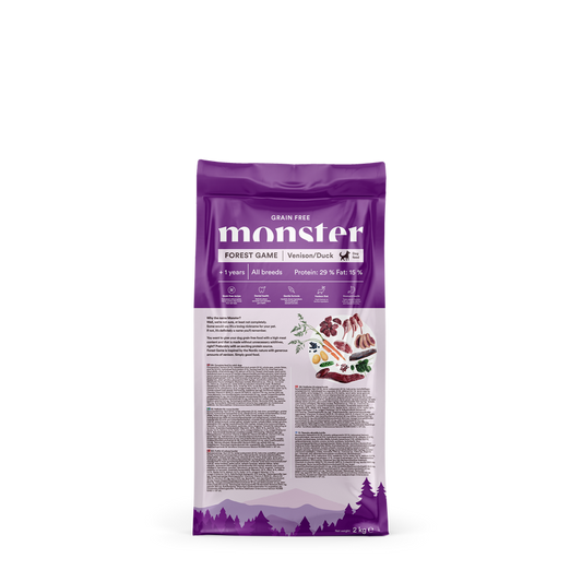 Monster Dog Grain free Forest Game - Divjačina,raca in svinjina