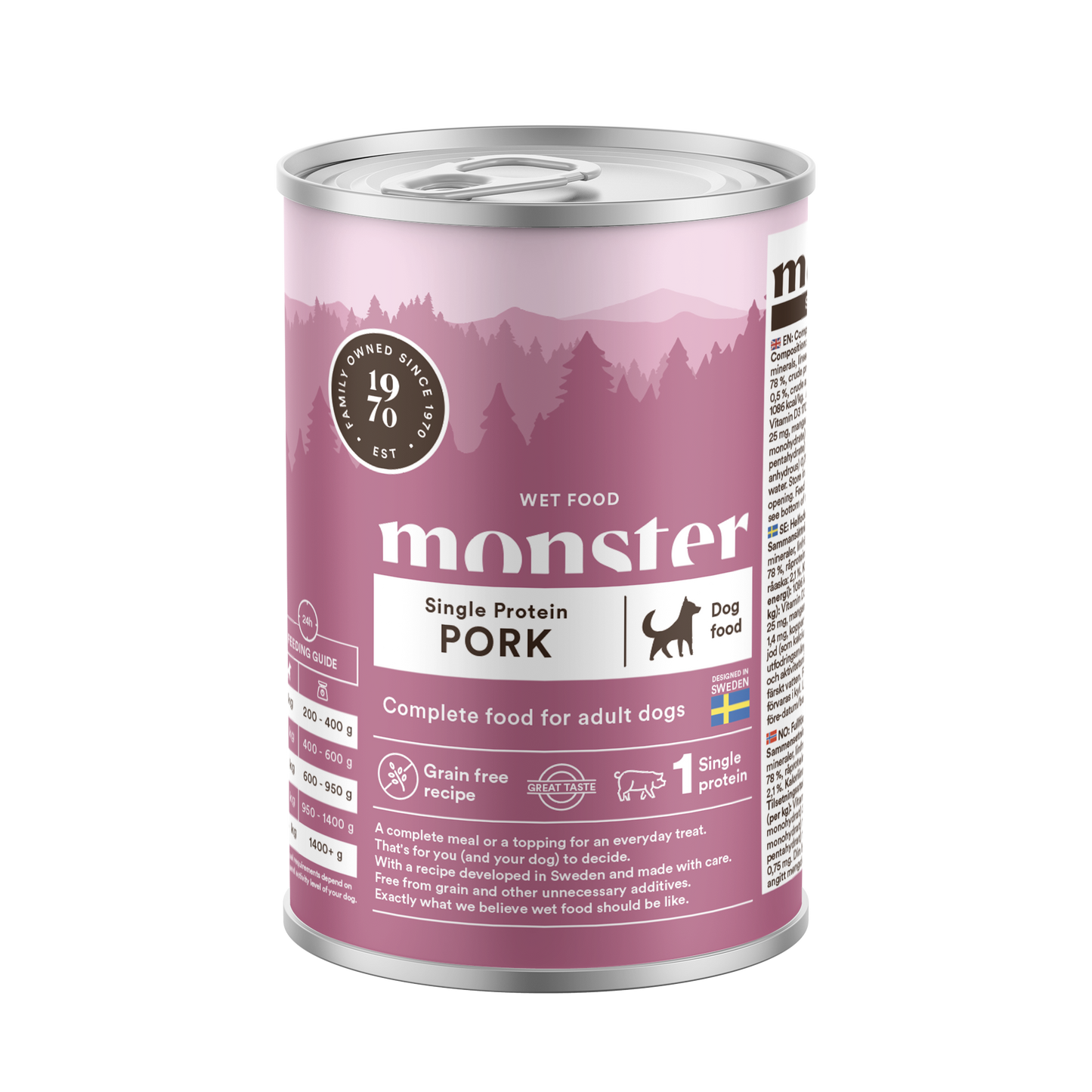 Monster Dog Mokra hrana za odrasle pse - Monoprotein Svinjina 400g