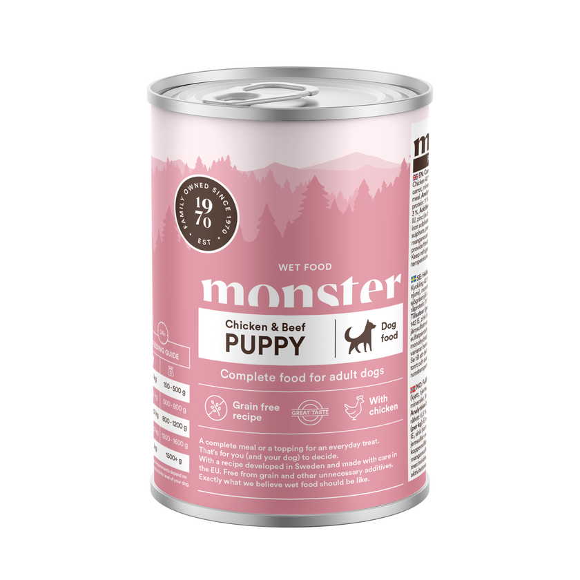 Monster Dog Mokra hrana za mladičke - Piščanec 400g