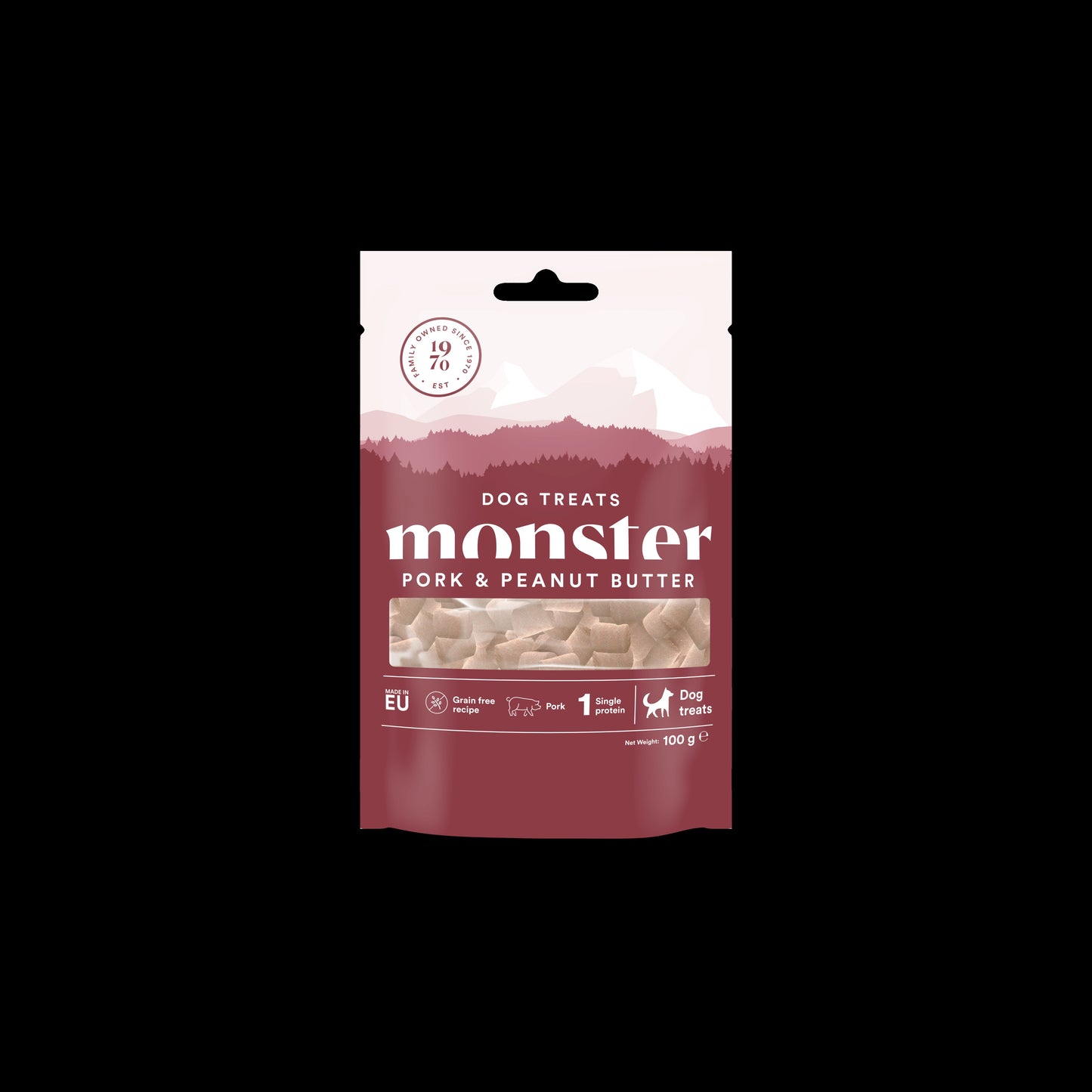 Monster Dog Baked Priboljški - Svinjina/Arašidi 100g