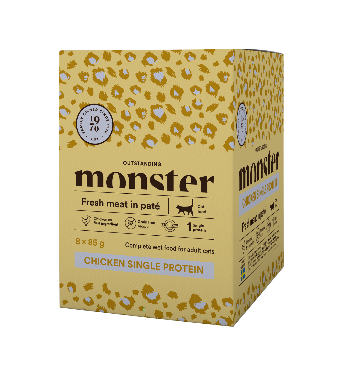 Monster Cat Mokra hrana v vreči - Adult Piščanec 8x85g
