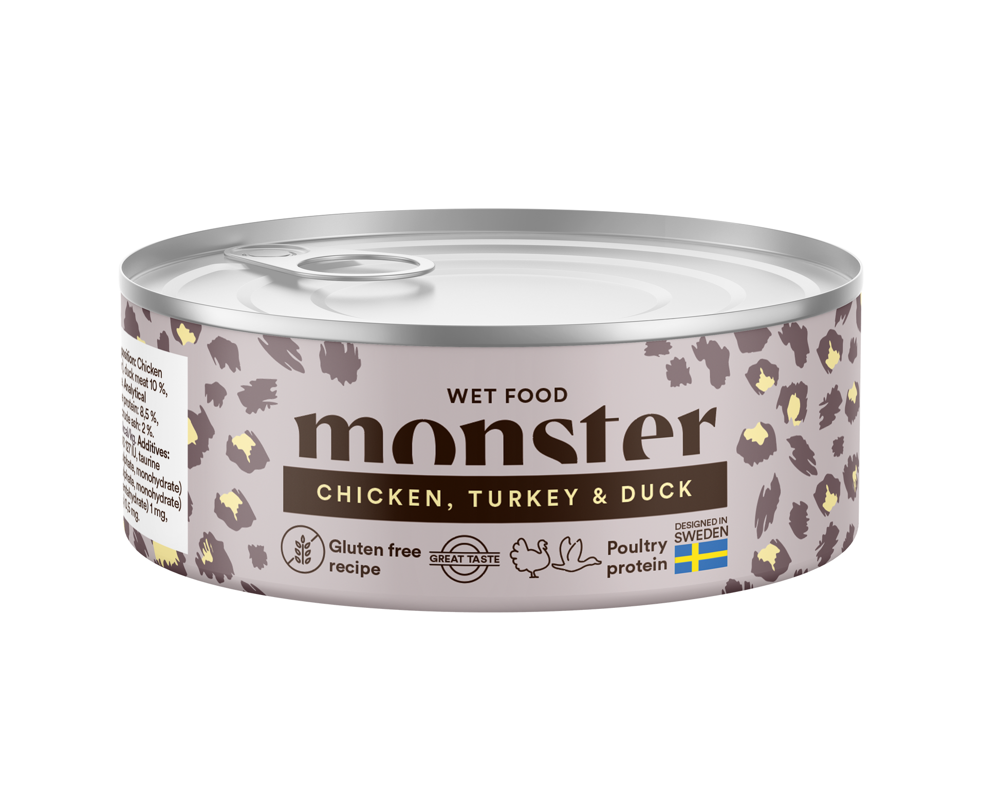 Monster Cat Mokra hrana za odrasle - Multi Piščanec/Puran/Raca 100g