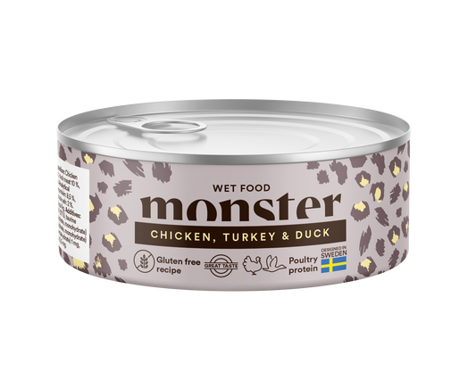 Monster Cat Mokra hrana za odrasle - Multi Piščanec/Puran/Raca 100g