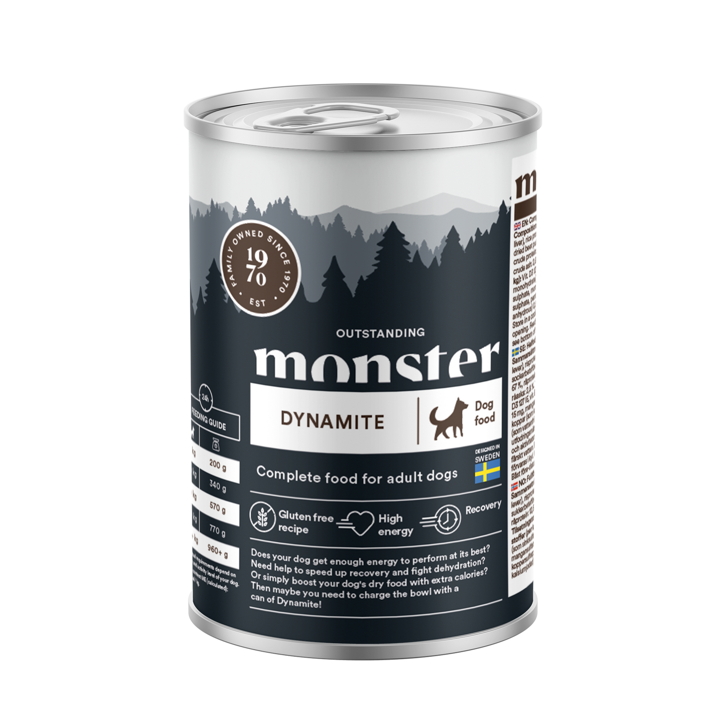 Monster Dog Dynamite Mokra hrana za aktivne pse - Piščanec/Puran 400g