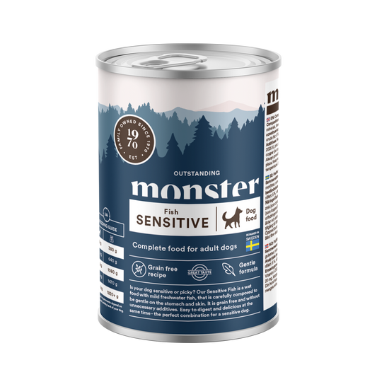 Monster Dog Mokra hrana za odrasle pse - Sensitive Riba 400g