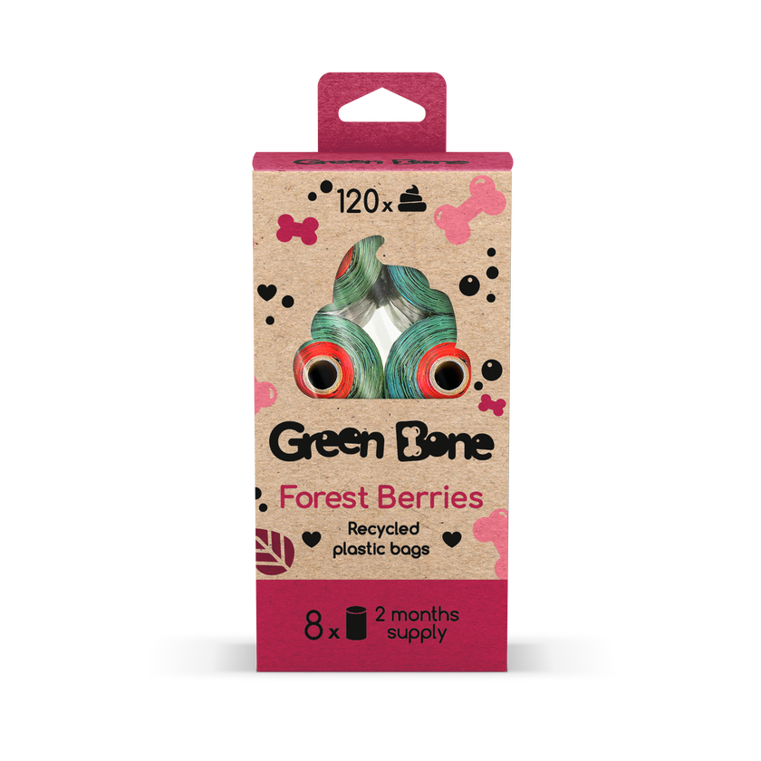 Green Bone Vrečke za drekce Gozd, 120 vrečk (8rolic)
