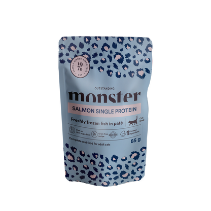 Monster Cat Mokra hrana v vreči - Adult Losos 8x85g