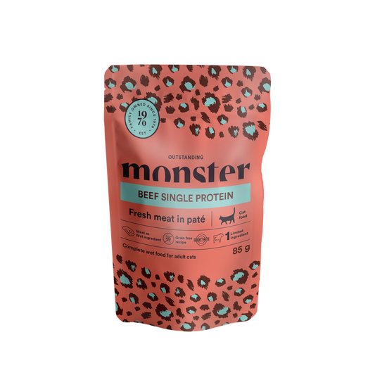 Monster Cat Mokra hrana v vreči - Adult Govedina 1x85g