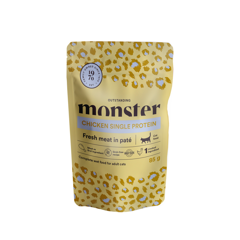 Monster Cat Mokra hrana v vreči - Adult Piščanec 1x85g