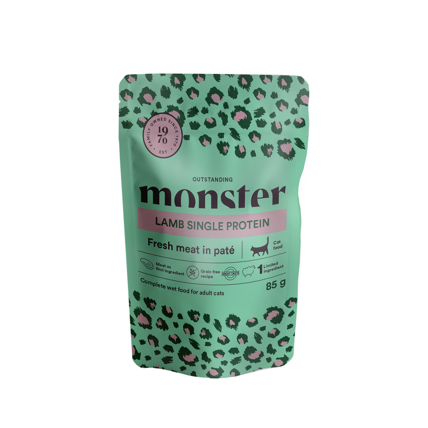Monster Cat Mokra hrana v vreči - Adult Jagnjetina 1x85g