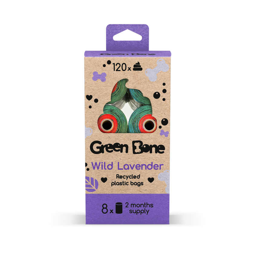 Green Bone Vrečke za drekce Sivka, 120 vrečk (8rolic)