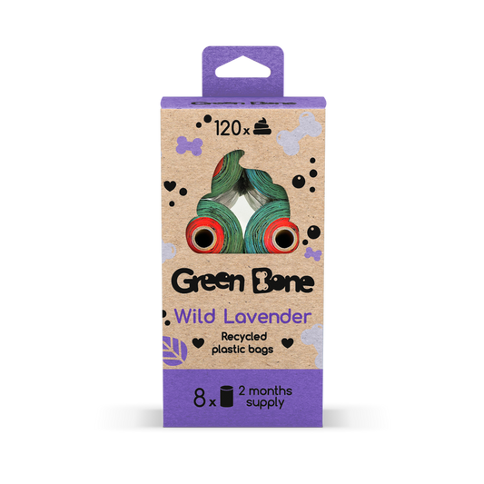 Green Bone Vrečke za drekce Sivka, 120 vrečk (8rolic)