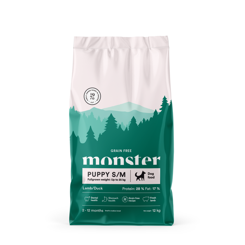 Monster Dog Grain free Puppy S/M Jagnjetina/Raca