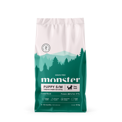 Monster Dog Grain free Puppy S/M Jagnjetina/Raca