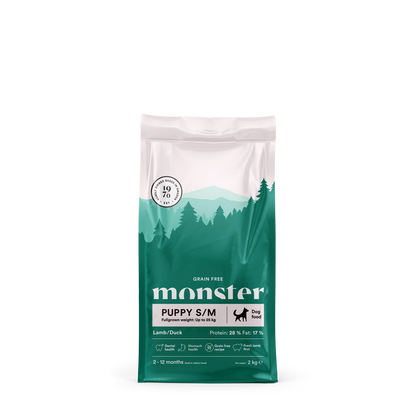 Monster Dog Grain free Puppy S/M Jagnjetina/Raca