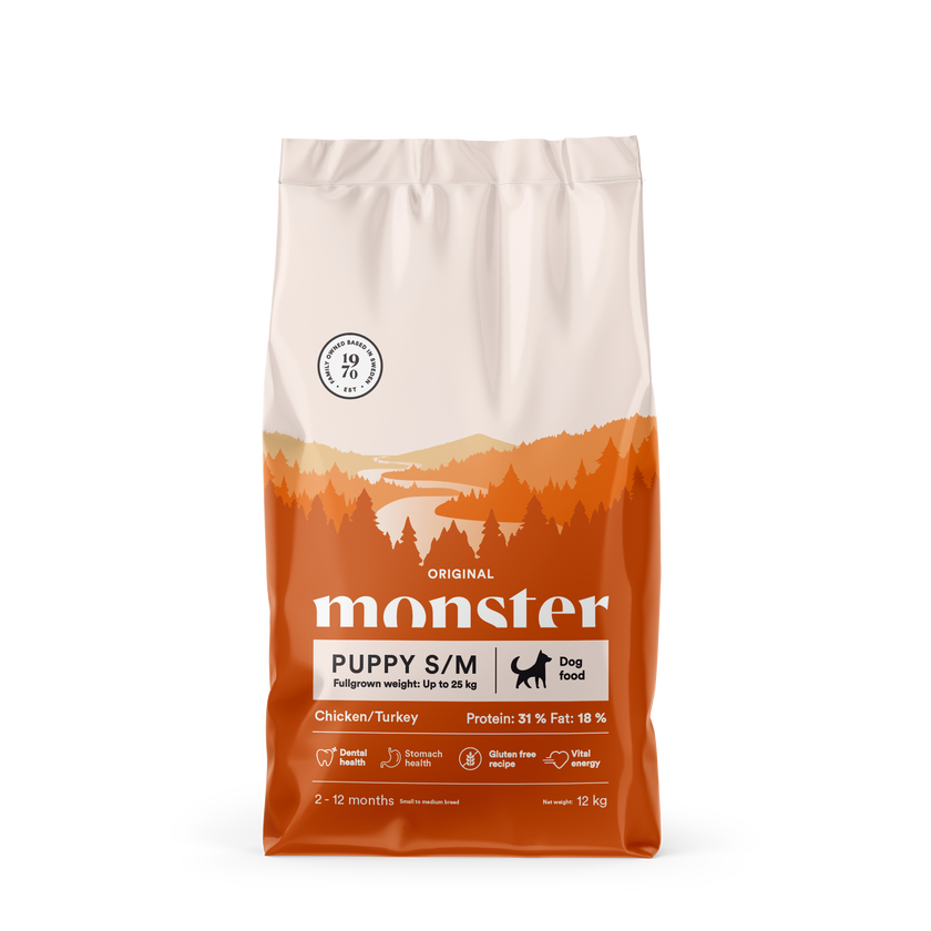 Monster Dog Original Puppy S/M - piščanec/puran