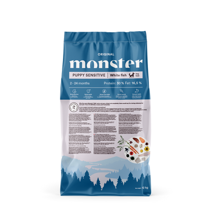 Monster Dog Original Puppy Sensitive Bela riba
