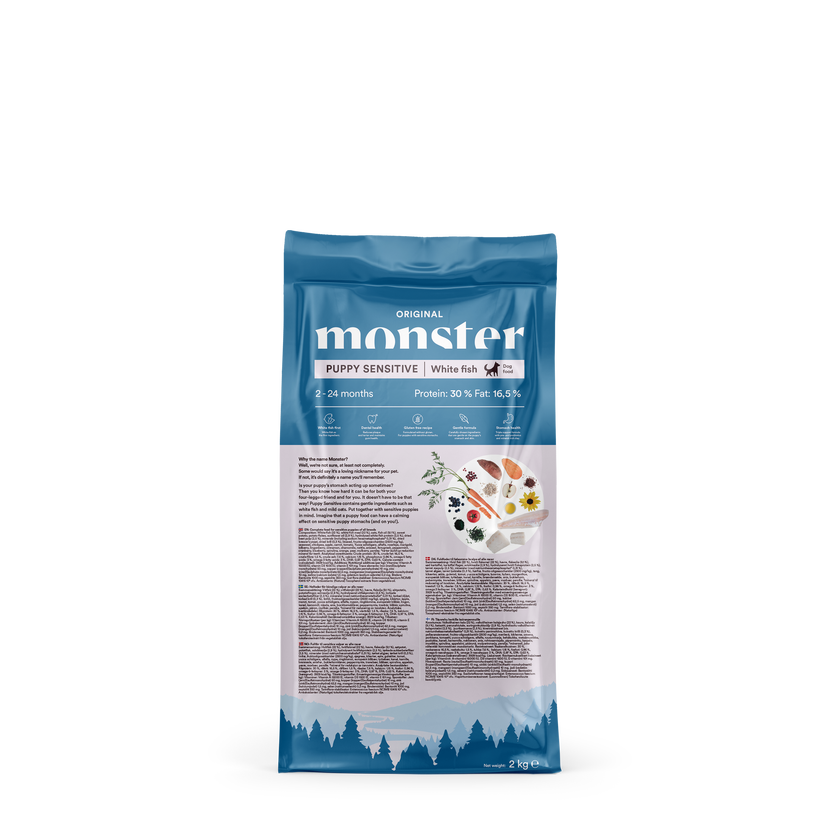 Monster Dog Original Puppy Sensitive Bela riba