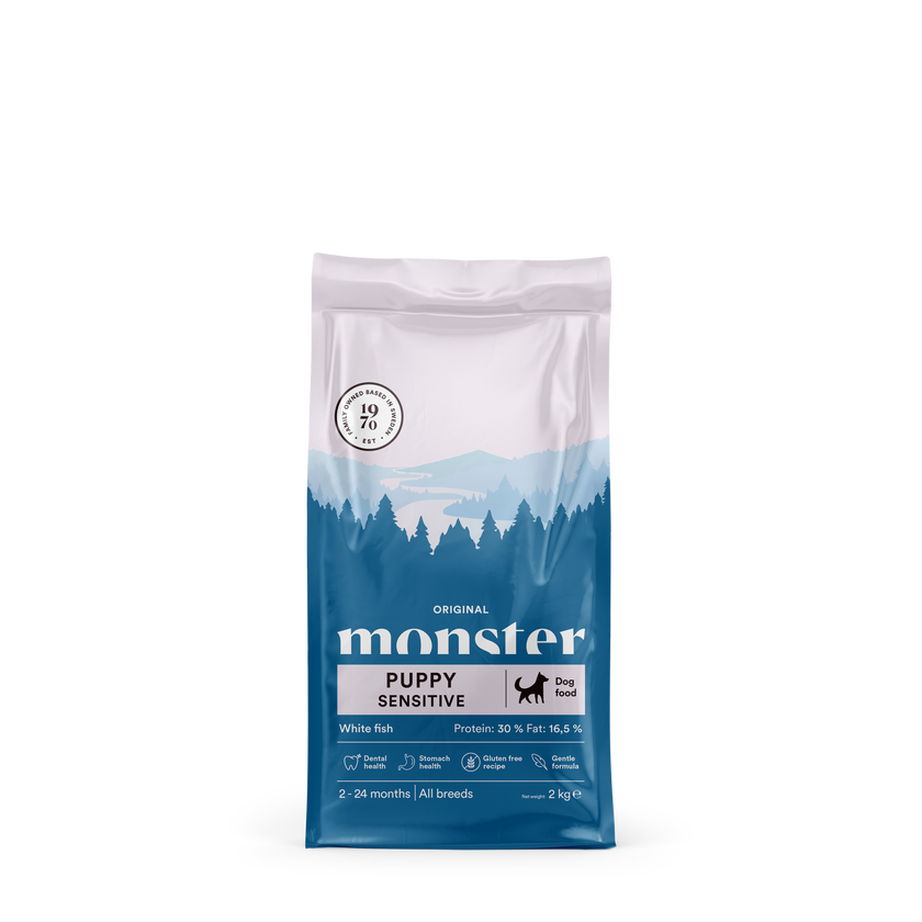 Monster Dog Original Puppy Sensitive Bela riba