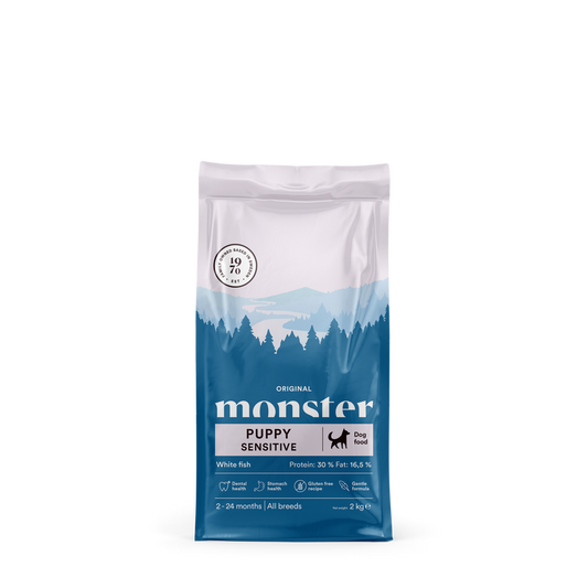 Monster Dog Original Puppy Sensitive Bela riba