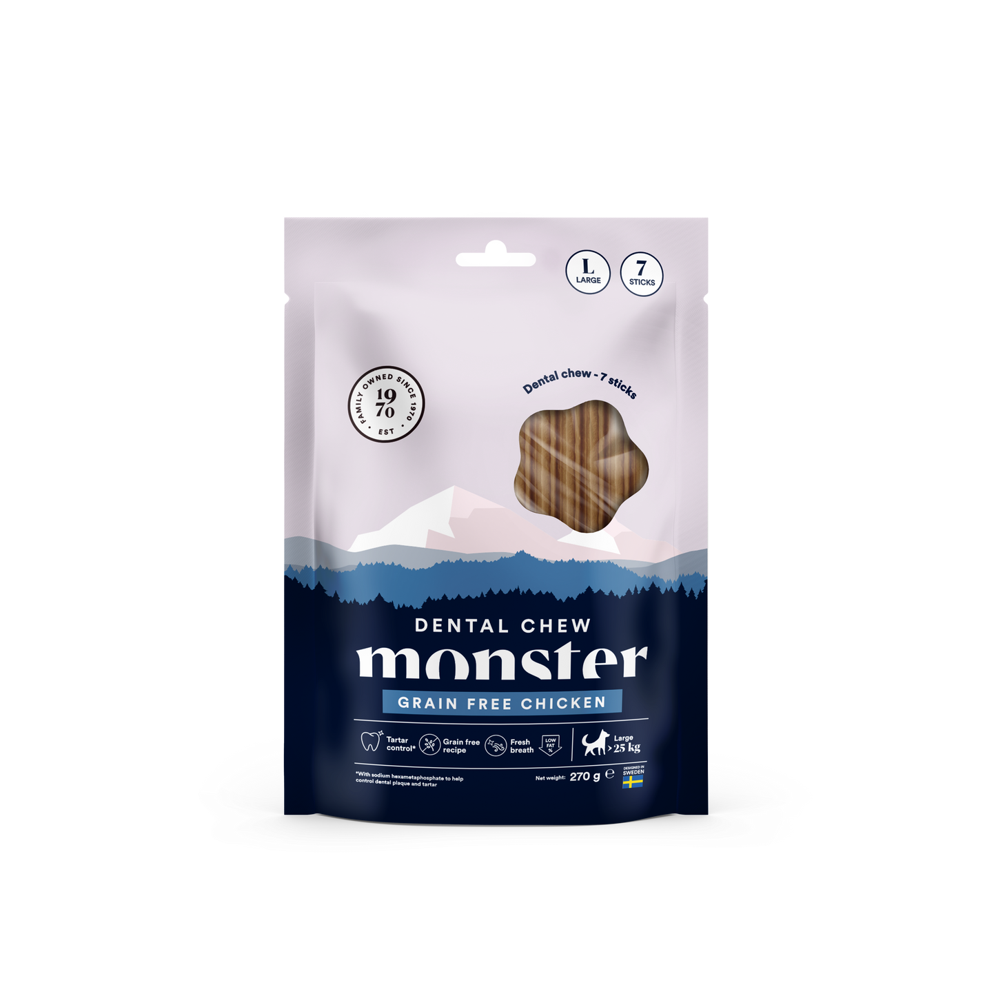Monster Dog Dentalna žvečilka - Brez žit Piščanec