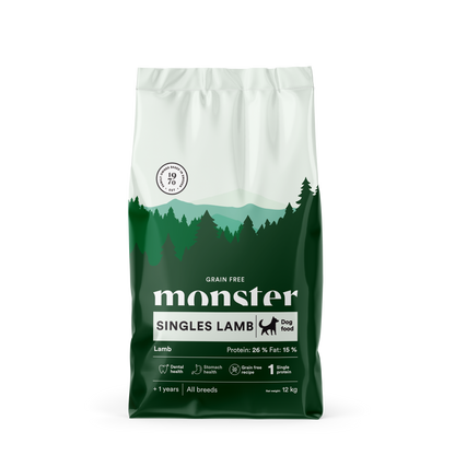 Monster Dog Grain free Jagnjetina - Suha hrana za pse 12kg