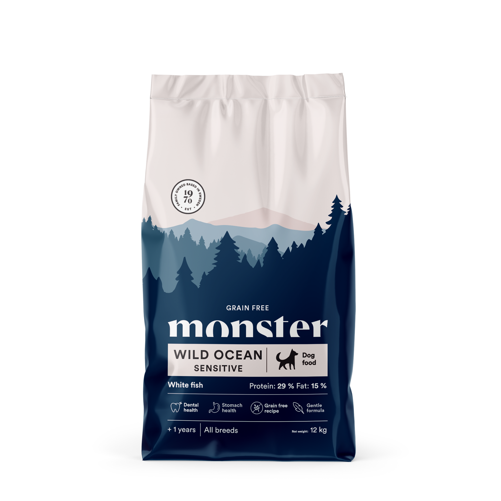 Monster Dog Grain free Divji ocean Sensitive - Suha hrana za občutljive pse 12kg