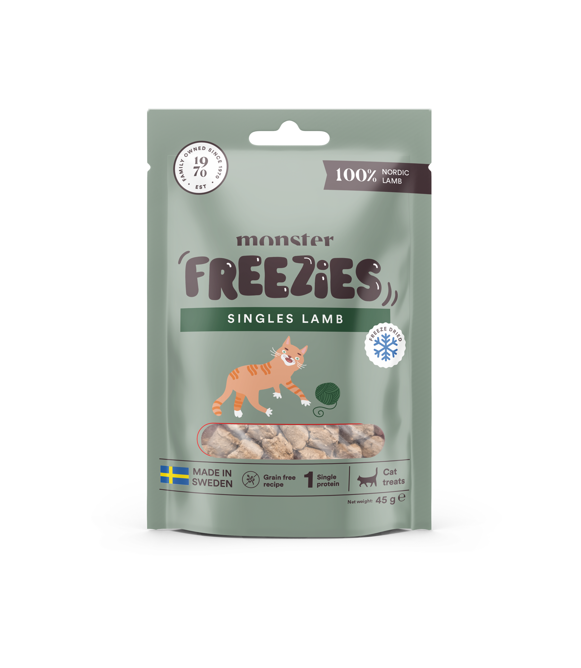 Monster Cat Freezies Priboljški - Jagnjetina 45g