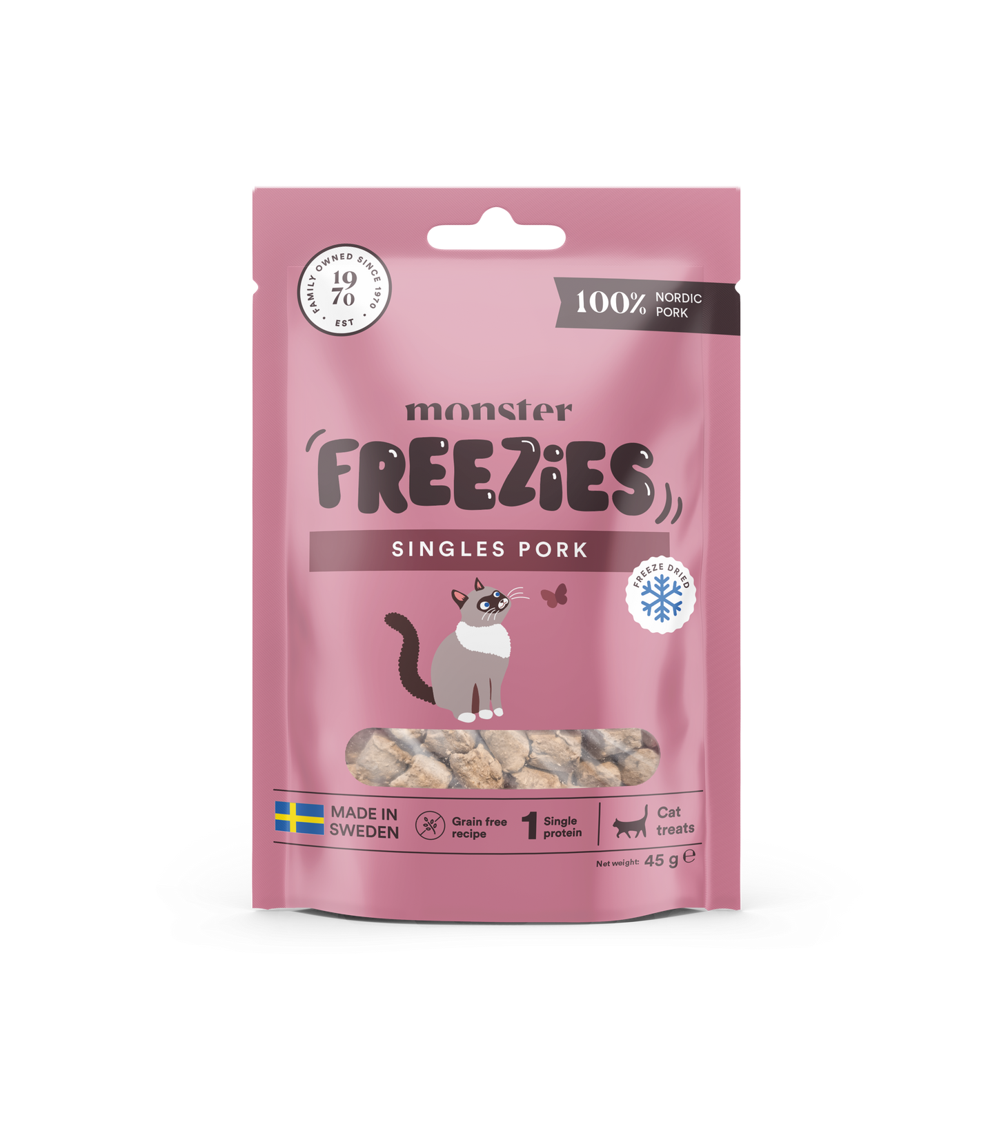 Monster Cat Freezies Priboljški - Svinjina 45g