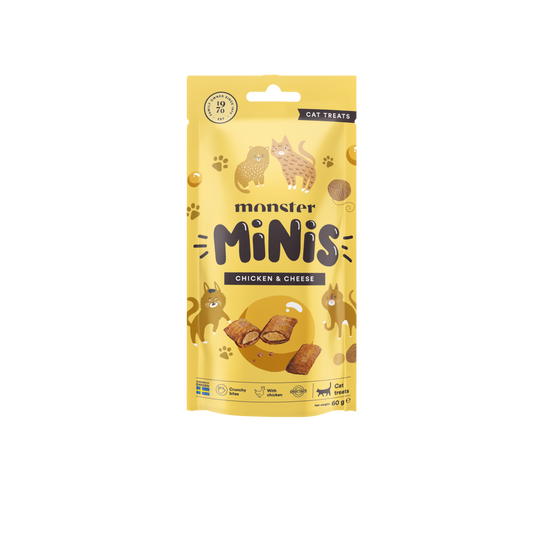 Monster Cat Mini Priboljški - Piščanec & Sir 60g