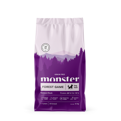 Monster Dog Grain free Forest Game - Divjačina,raca in svinjina