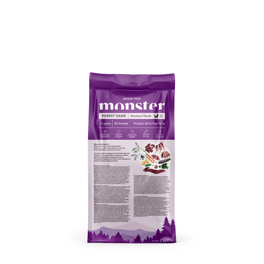 Monster Dog Grain free Forest Game - Divjačina,raca in svinjina