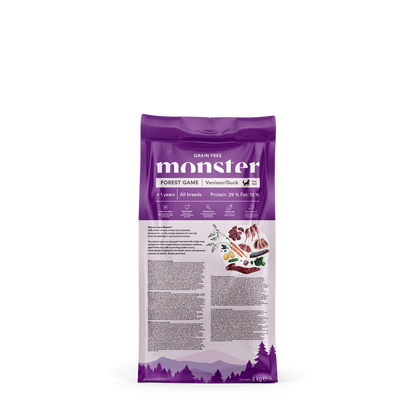 Monster Dog Grain free Forest Game - Divjačina,raca in svinjina