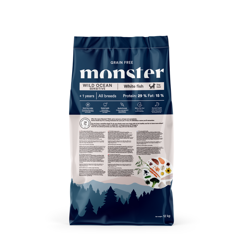 Monster Dog Grain free Divji ocean Sensitive za občutljive pse - bela riba