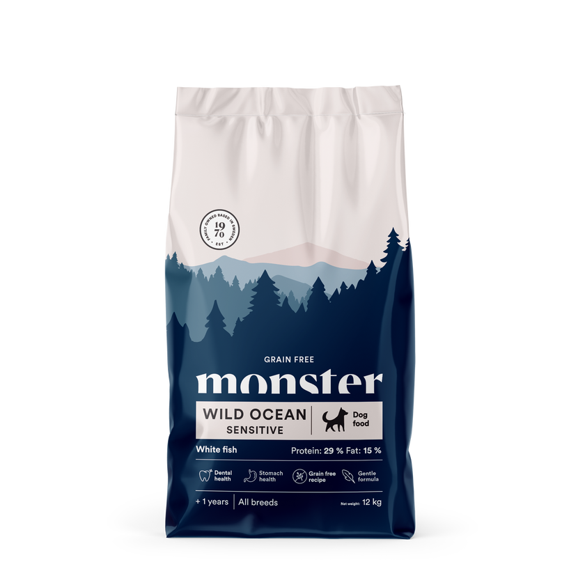 Monster Dog Grain free Divji ocean Sensitive za občutljive pse - bela riba