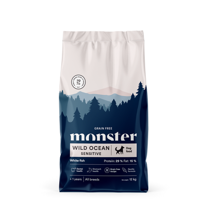 Monster Dog Grain free Divji ocean Sensitive za občutljive pse - bela riba