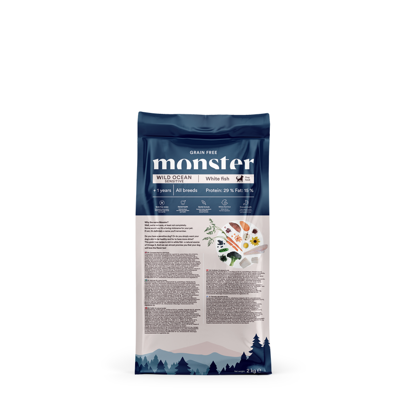 Monster Dog Grain free Divji ocean Sensitive za občutljive pse - bela riba