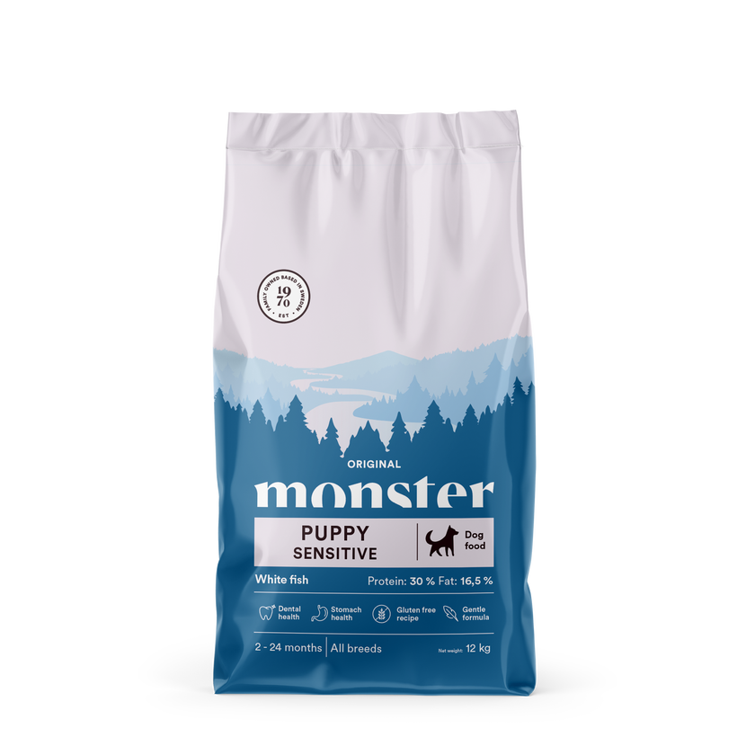 Monster Dog Original Puppy Sensitive Bela riba