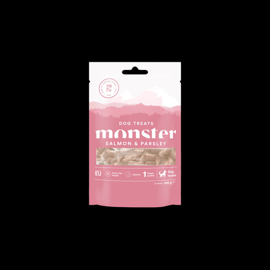 Monster Dog Baked Priboljški - Losos/Peteršilj 100g