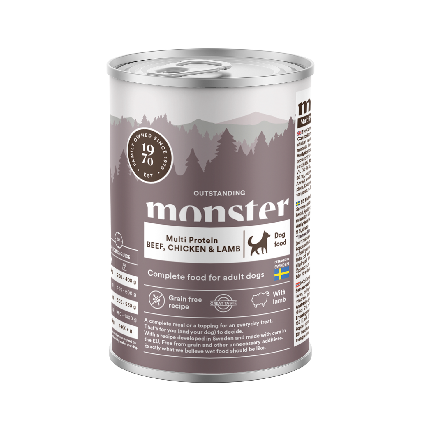 Monster Dog Mokra hrana za pse - Multi Govedina/Piščanec/Jagnjetina 400g