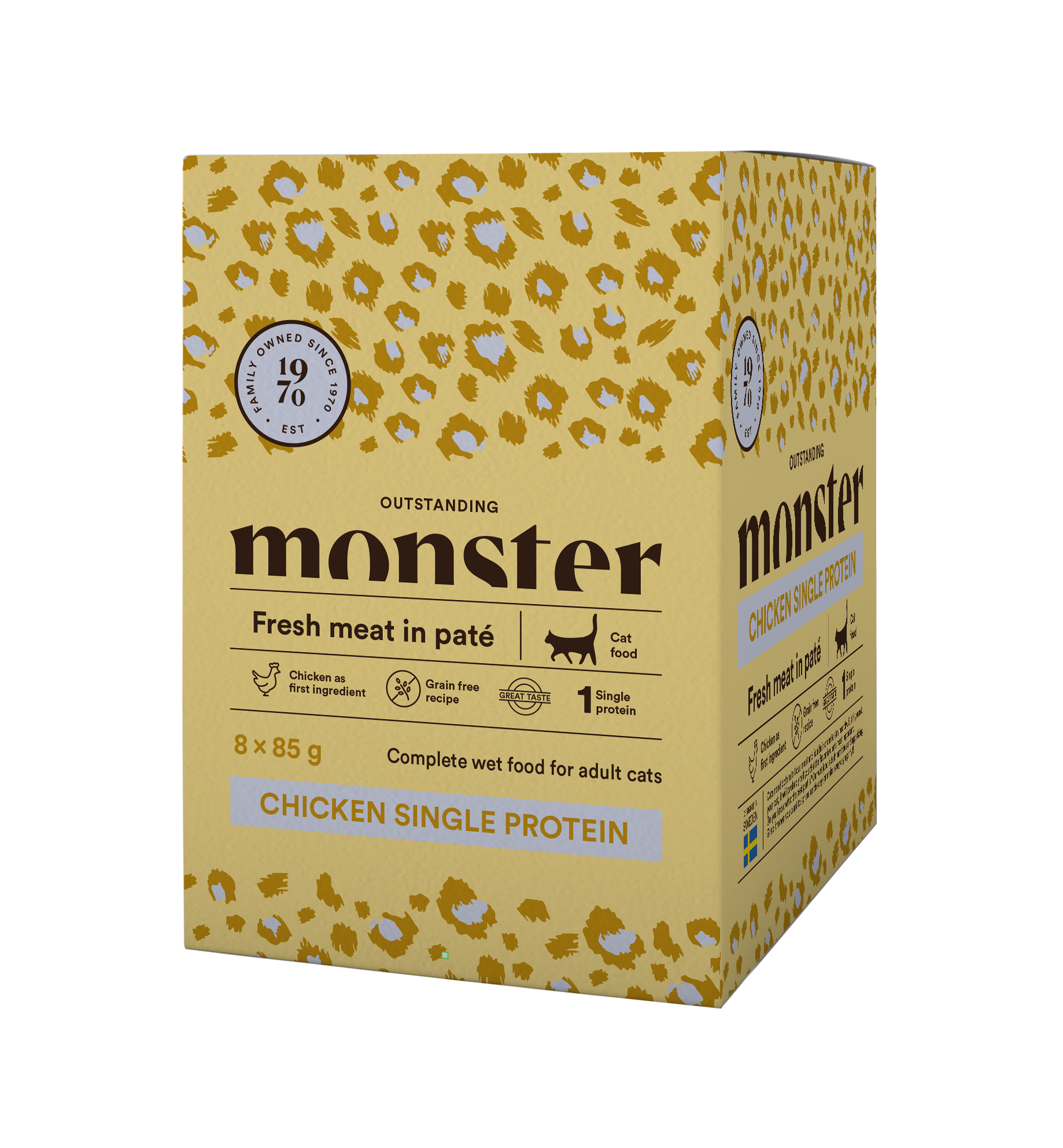 Monster Cat Mokra hrana v vreči - Adult Piščanec 8x85g