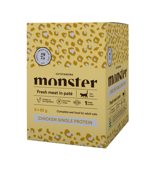 Monster Cat Mokra hrana v vreči - Adult Piščanec 8x85g