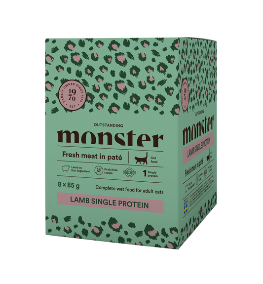 Monster Cat Mokra hrana v vreči - Adult Jagnjetina 8x85g