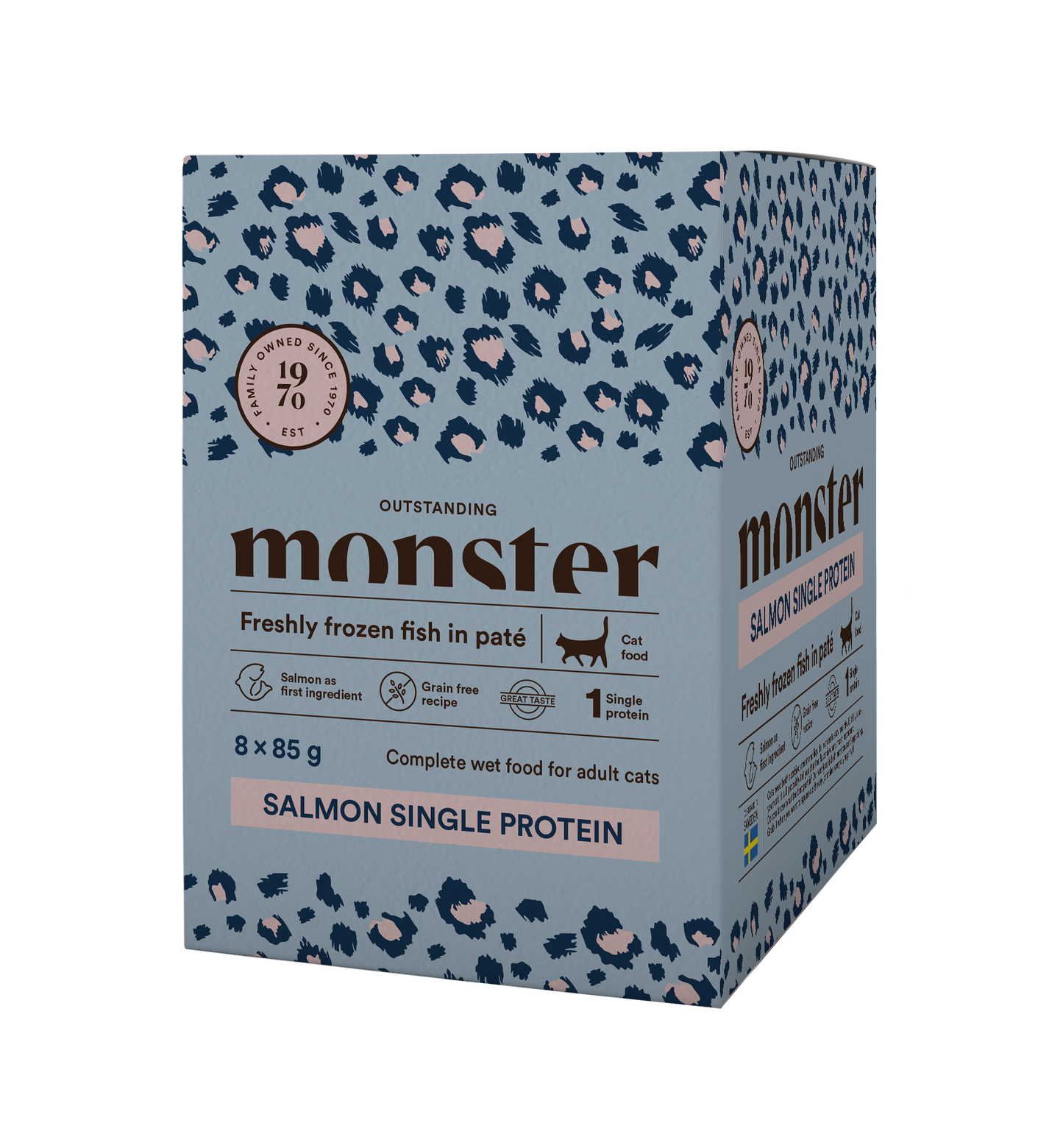 Monster Cat Mokra hrana v vreči - Adult Losos 8x85g