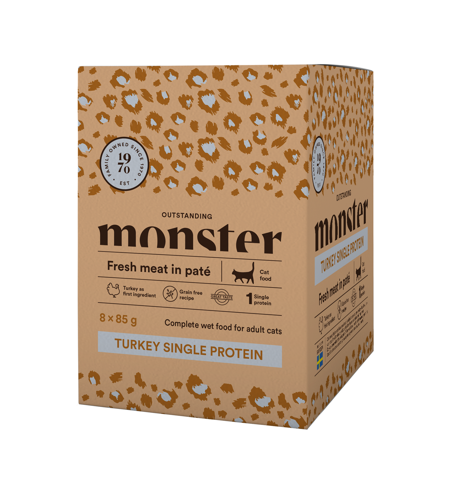 Monster Cat Mokra hrana v vreči - Adult Puran 8x85g