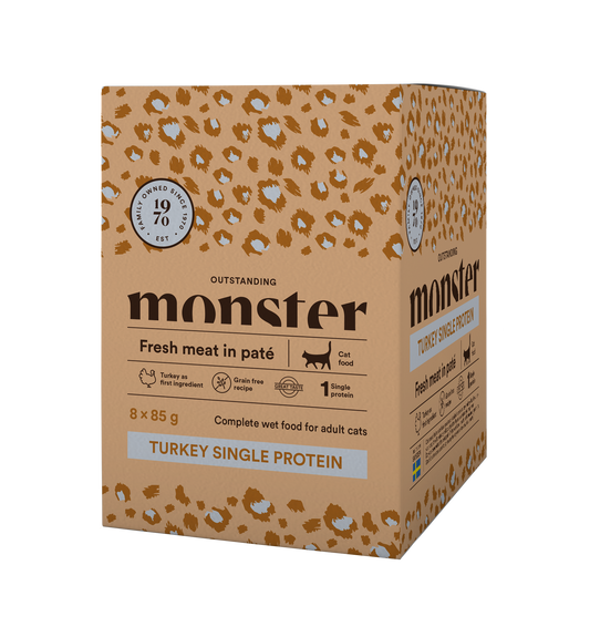 Monster Cat Mokra hrana v vreči - Adult Puran 8x85g
