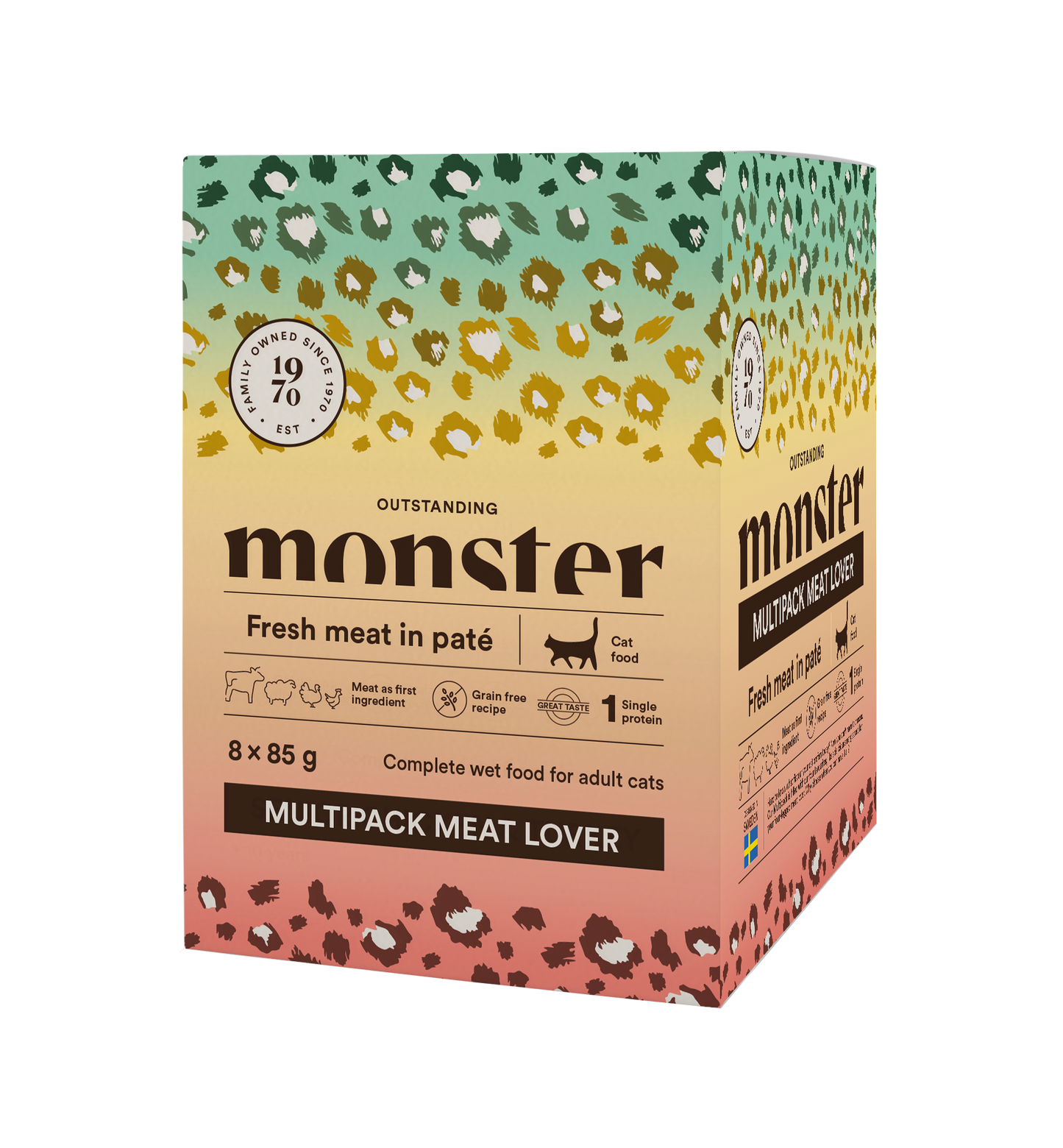 Monster Cat Mokra hrana v vreči - Multi Meat Lover 8x85g